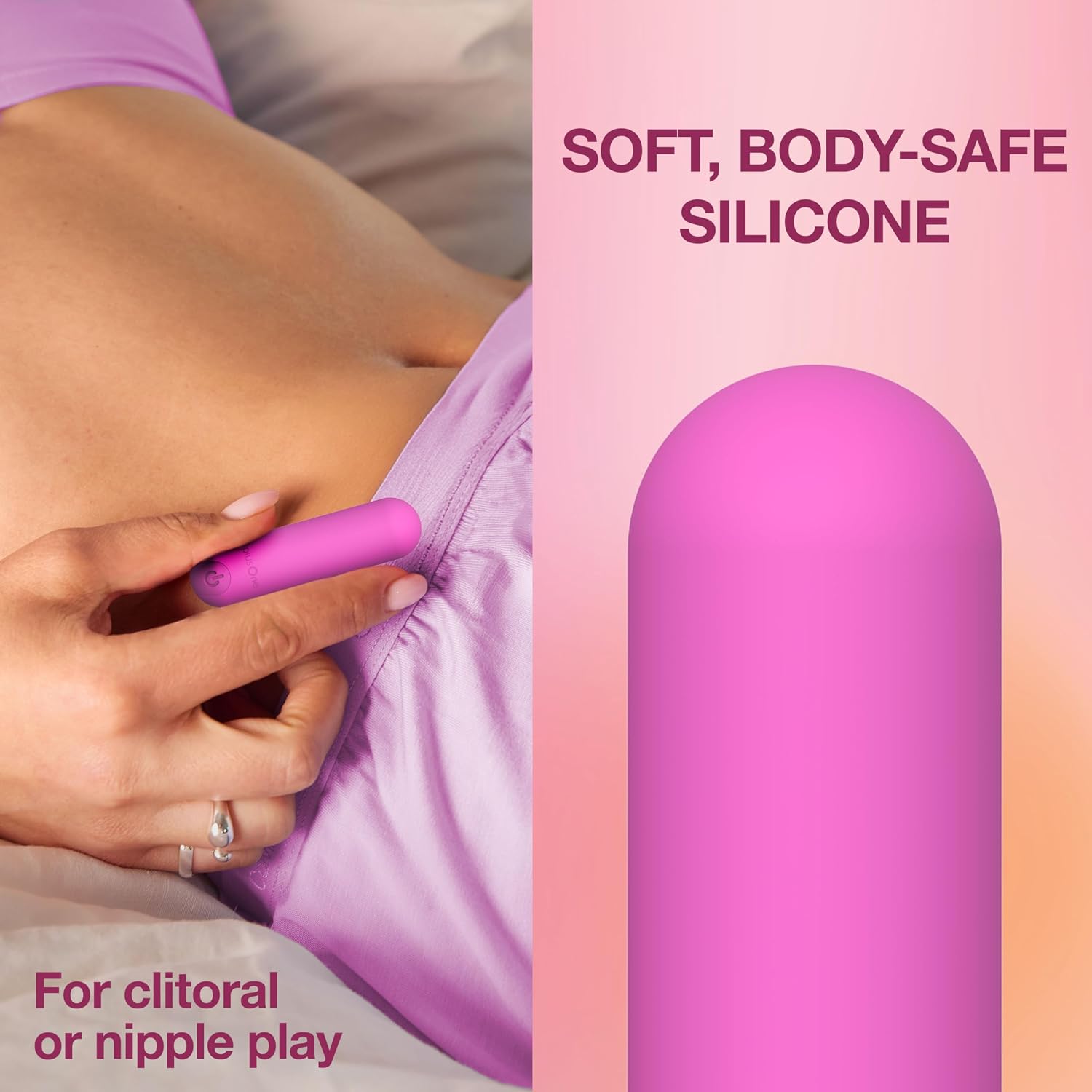 plusOne Vibrador bala para mujer - Mini vibrador de silicona, mini...