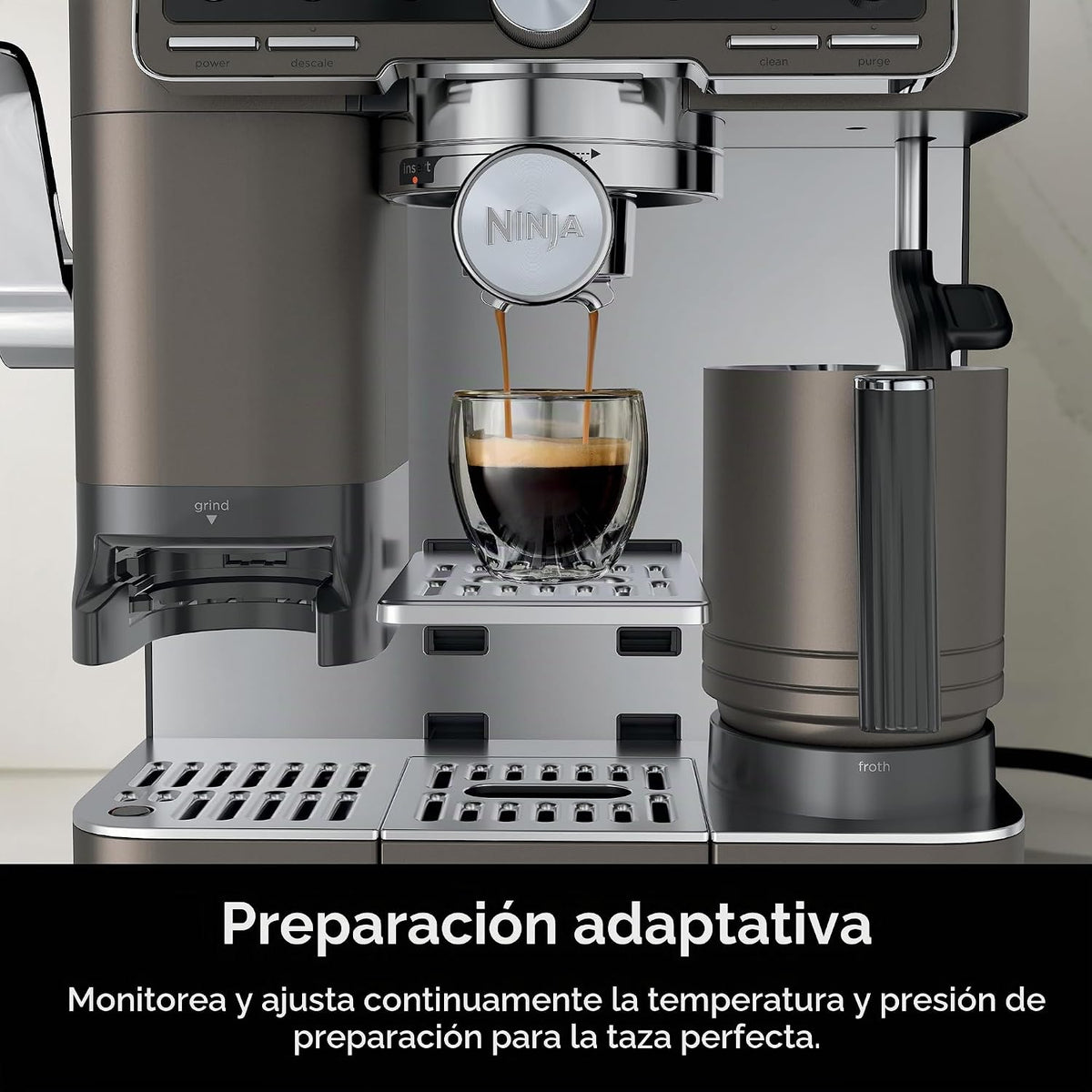 Ninja Luxe Café Pro Series, café expreso, cerveza fría, agua calien...