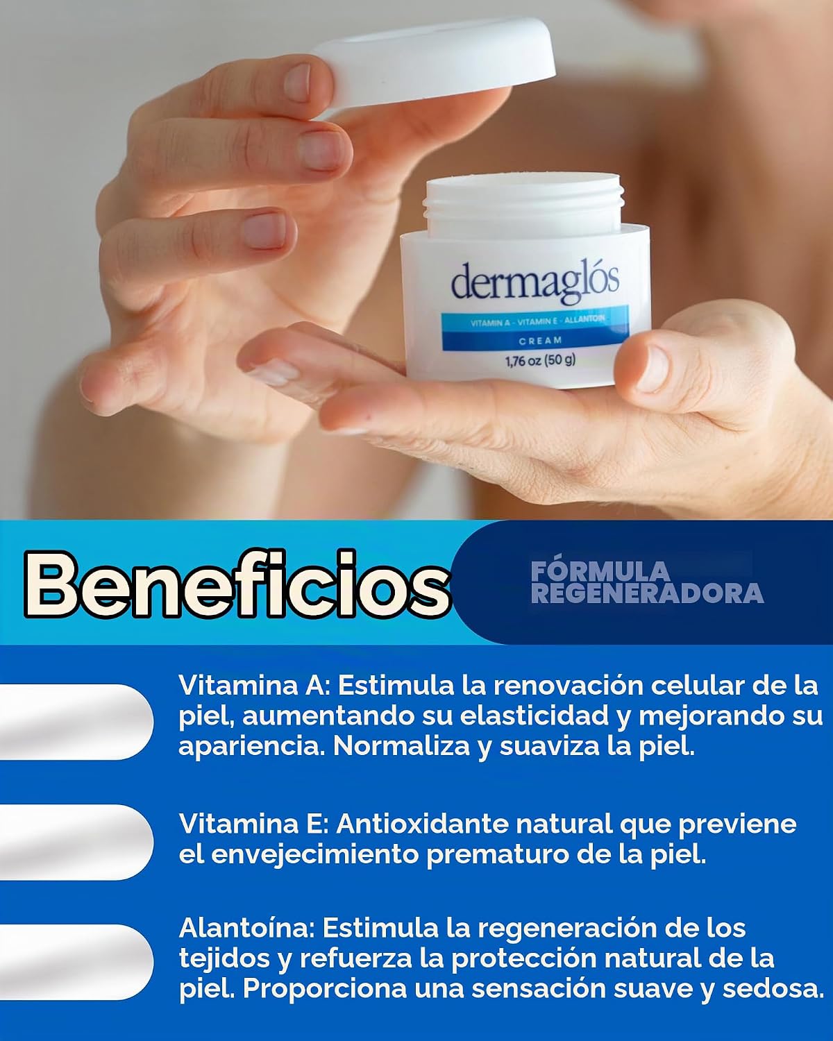 Dermaglós Crema hidratante, Prevención de estrías, Crema para cicat...