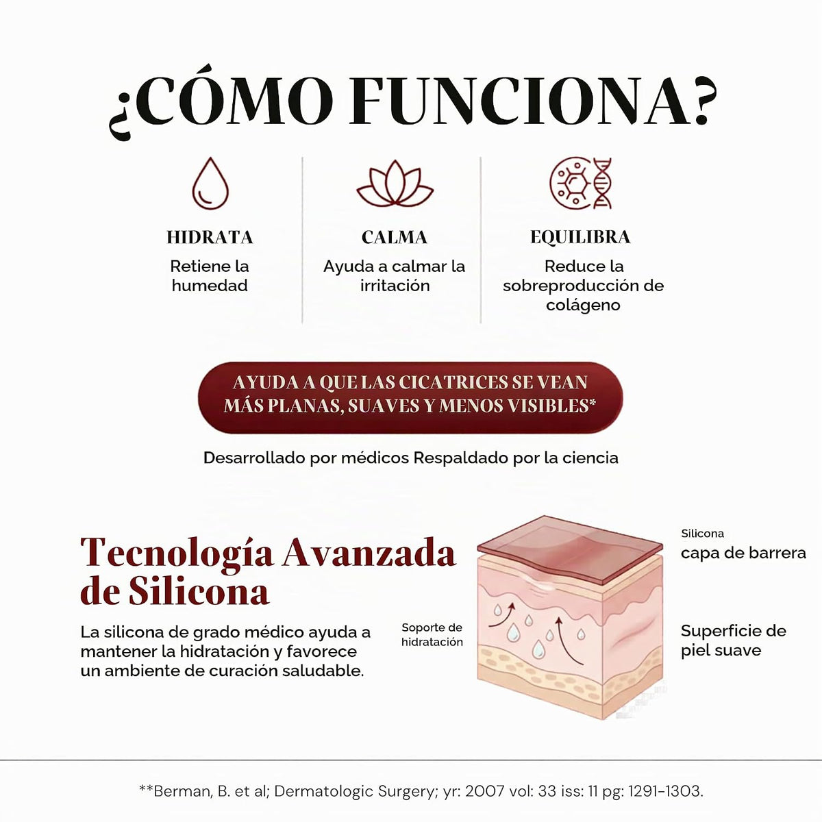 HealFast Gel de silicona para cicatrices, crema para cicatrices qui...