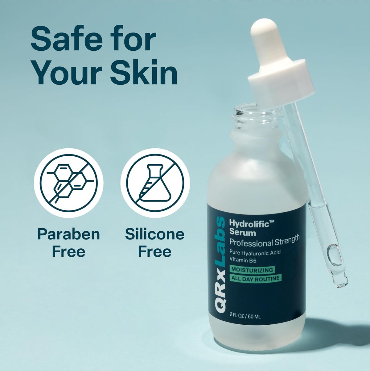 QRxLabs Suero de ácido hialurónico \u2013 Suero de hidratación para...