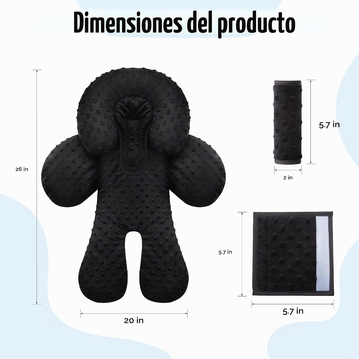 Pro Goleem Inserto para asiento de automóvil infantil, soporte para...