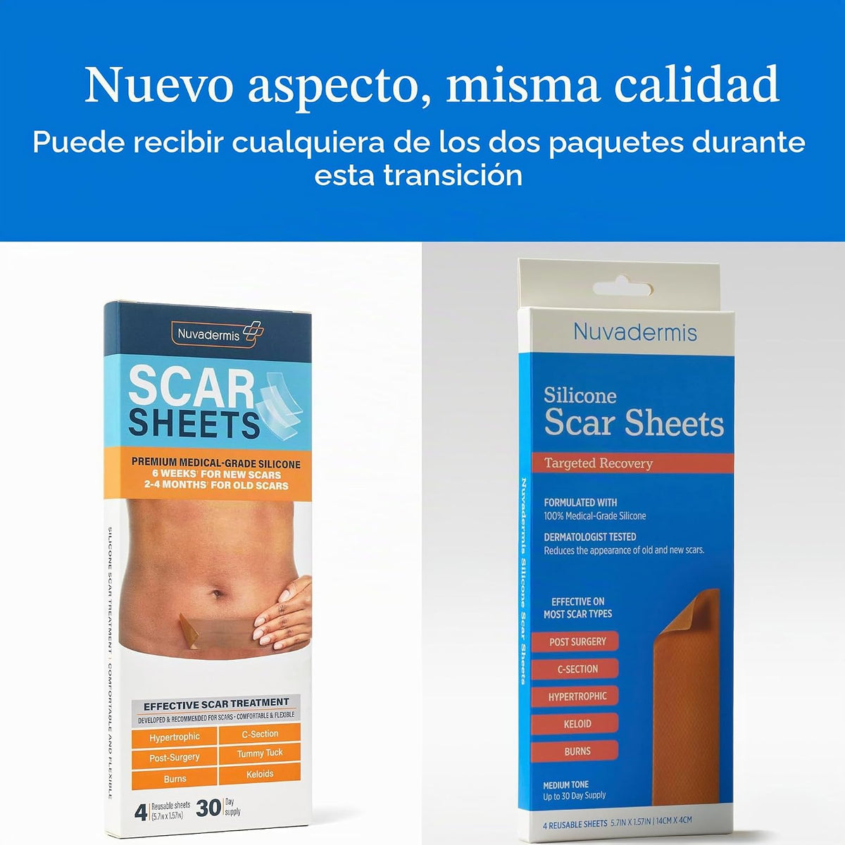 NUVADERMIS, láminas de silicona para cicatrices \u2013 láminas médi...