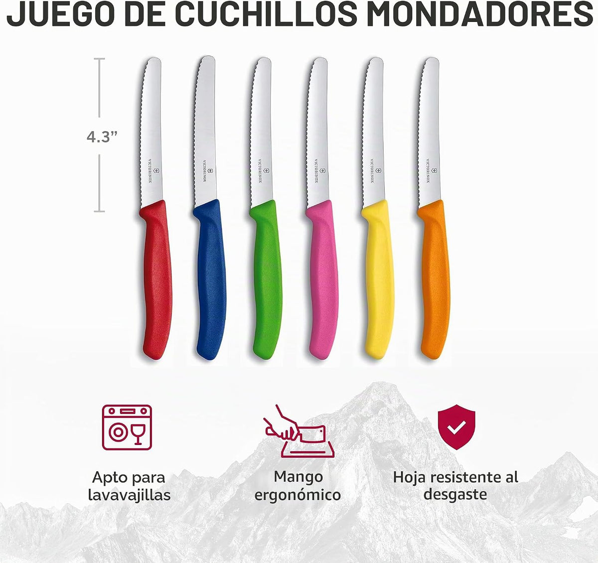 Victorinox Swiss Classic - Juego de cuchillos de mesa y tomate de 6...