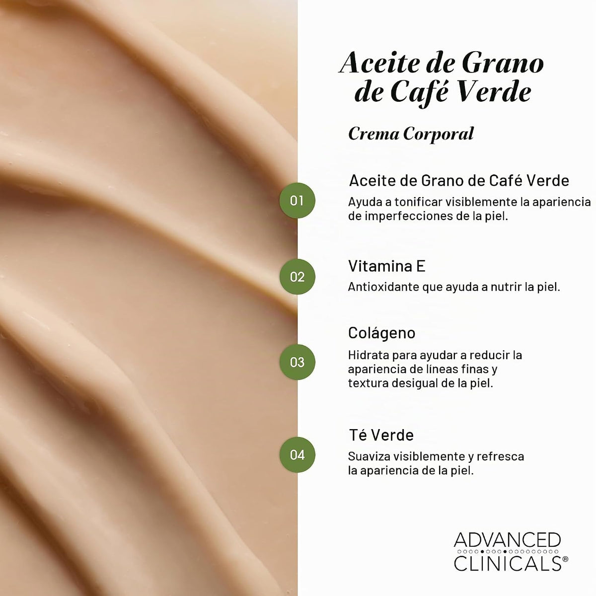 Advanced Clinicals Crema Hidratante Corporal Termoreafirmante con C...