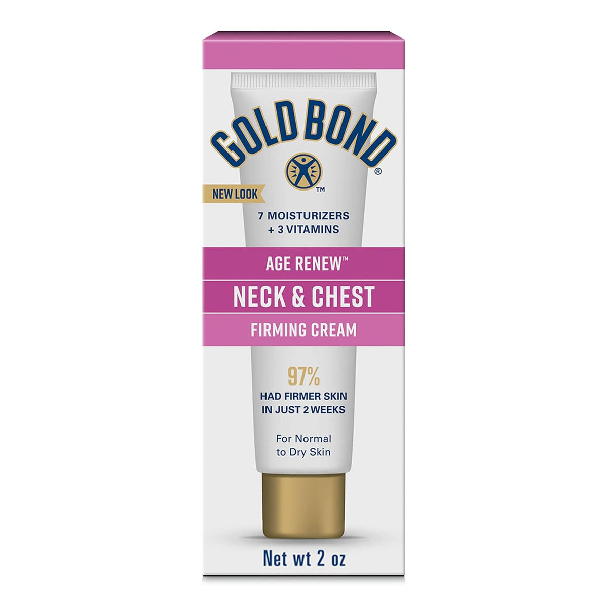 Gold Bond Crema reafirmante para cuello y pecho, sin fragancia, 2 o...