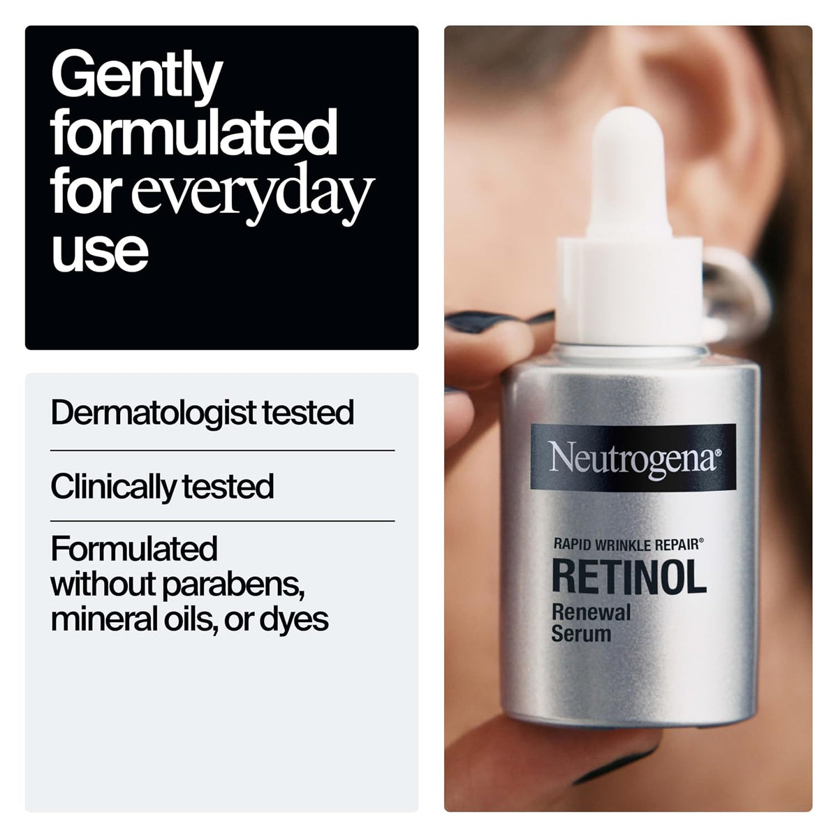 Neutrogena - Suero de renovación de retinol para reparación rápida...
