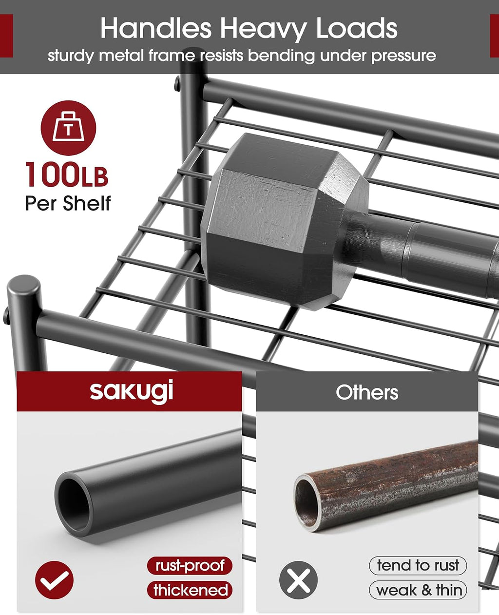 Estanterías de almacenamiento Sakugi - Organizador de estante de gr...