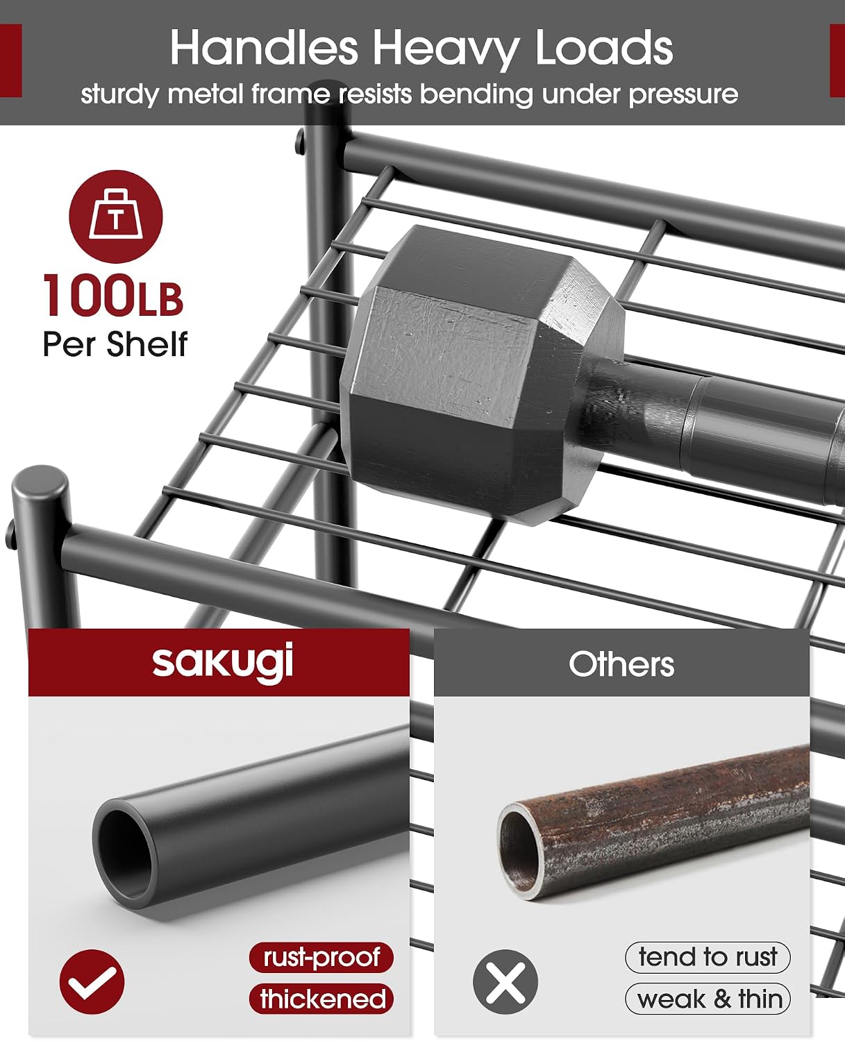 Estanterías de almacenamiento Sakugi - Organizador de estante de gr...