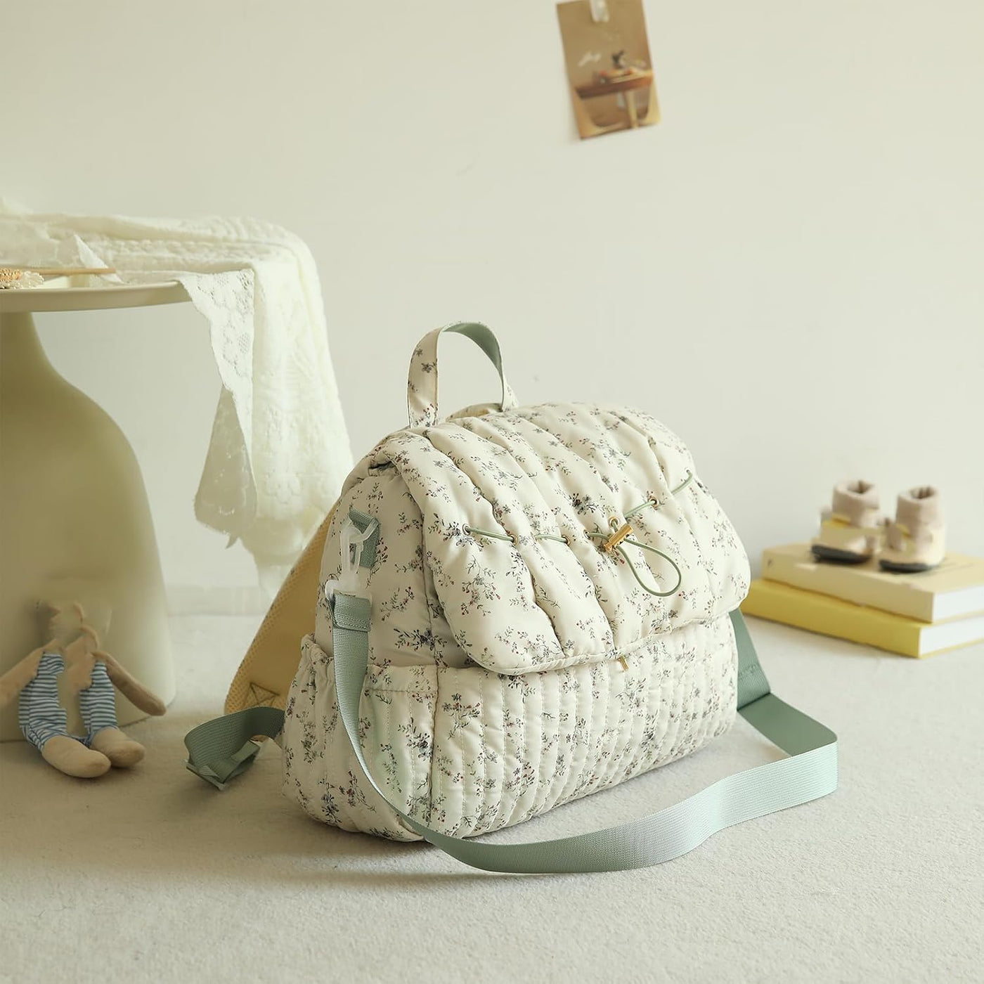 ANKICK Mochila acolchada para pañales con correas para cochecito, b...