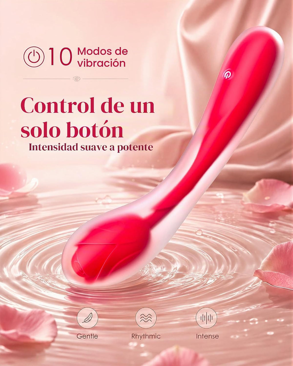 MOOLIGIRL Juguetes sexuales Rose para mujer, vibrador de silicona t...