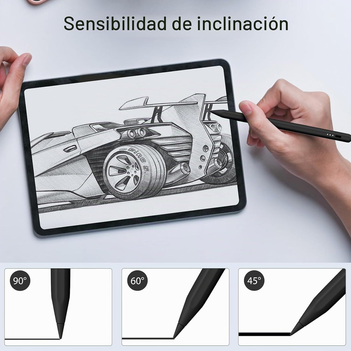 Lápiz óptico para iPad, lápiz capacitivo de carga rápida de 13 minu...