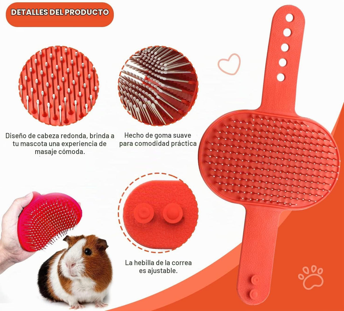 Crafterlife Kit de aseo para gatos con cepillo deslizante para quit...