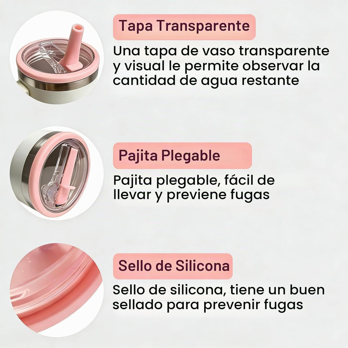 Stanley - Tapa de repuesto de 40 onzas, tapa abatible con popote a...