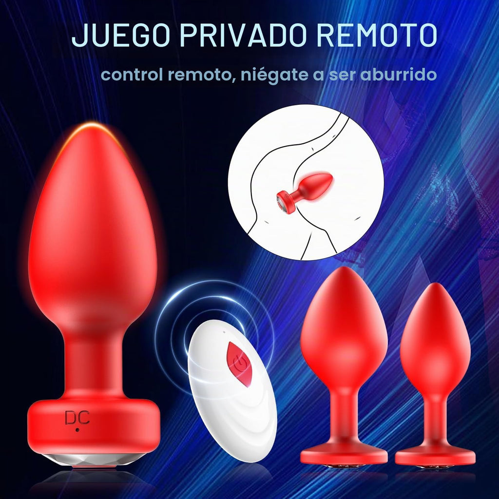Vibrador de Juguetes Sexuales con Tapón Anal - Kit de Entrenamiento...