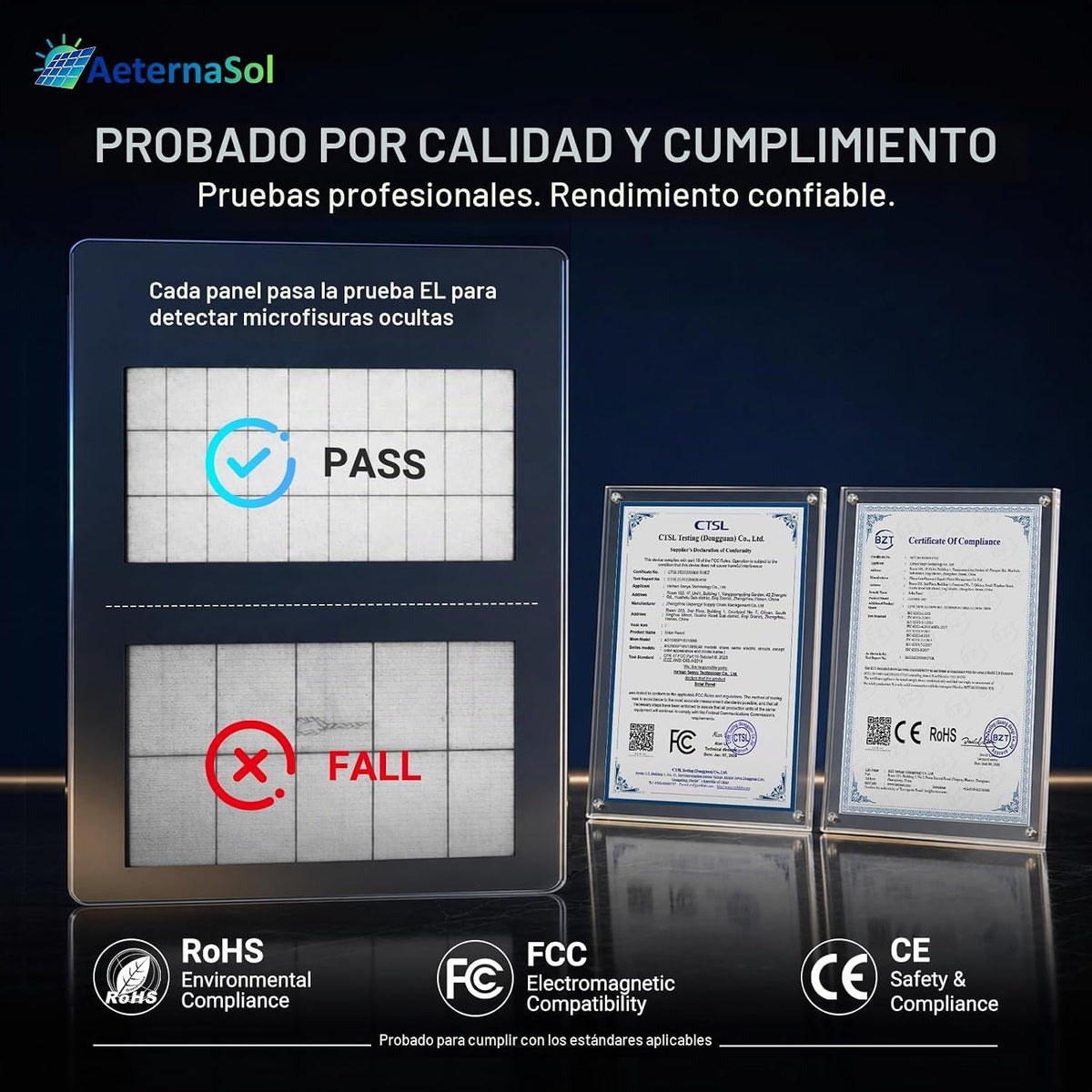AeternaSol Panel solar mono de 400 W, 12 V, negro, paquete de 2, 20...