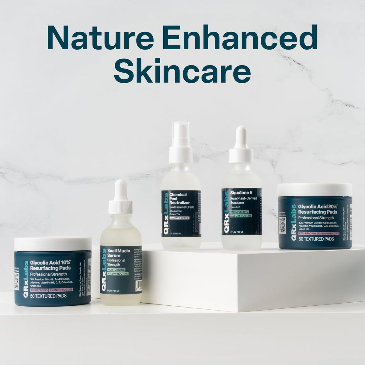 QRxLabs - Suero facial de mucina caracol con colágeno, hidratante y...