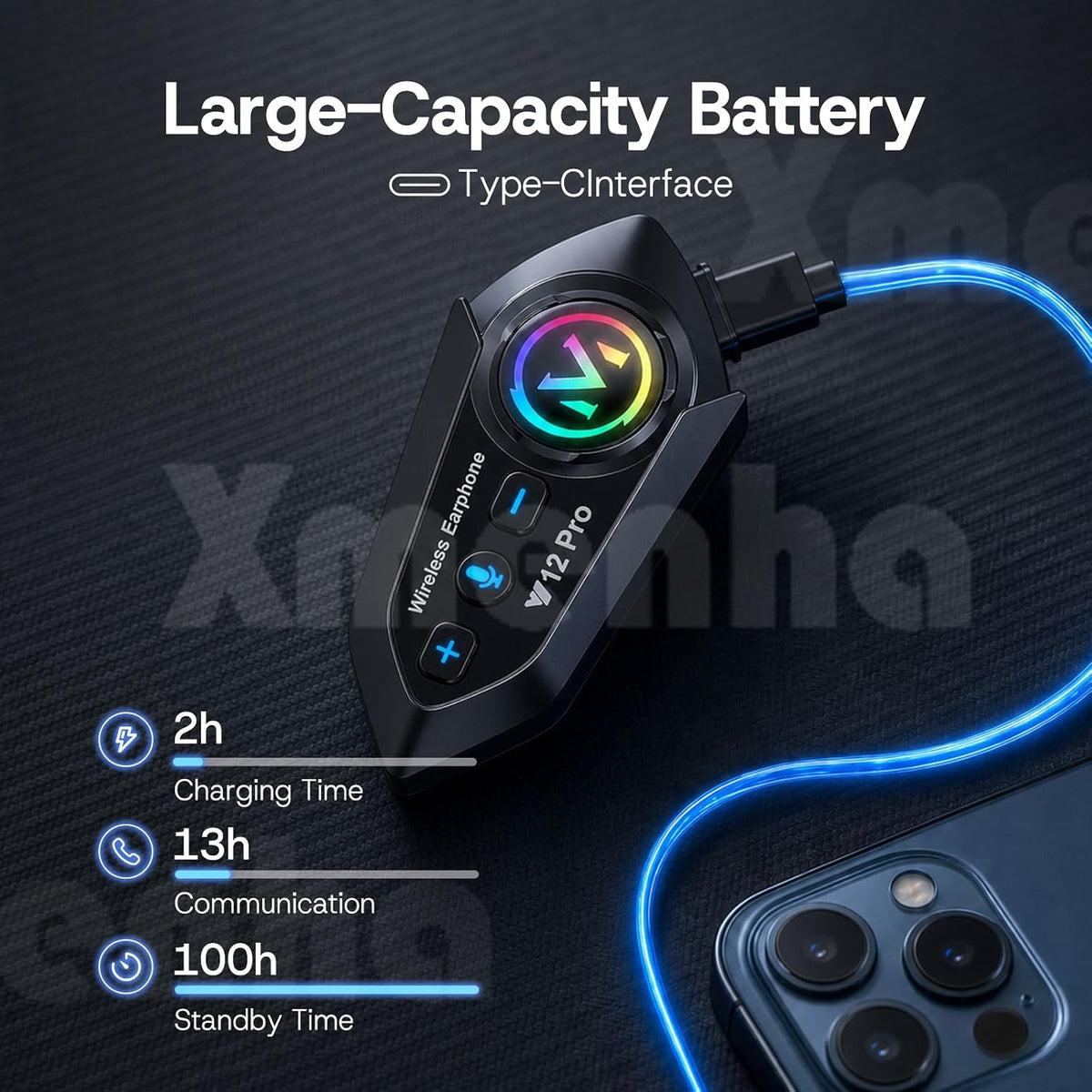 Sistema de comunicación de altavoces de auriculares Bluetooth de |...
