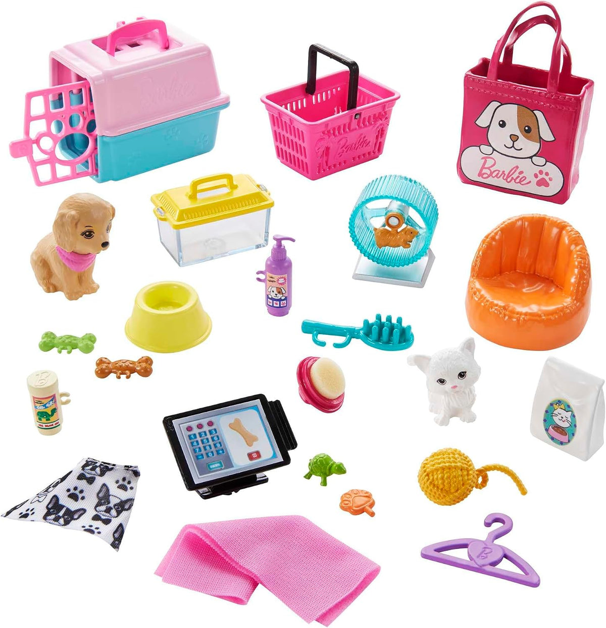 Barbie Muñeca (rubio de 11.5 pulgadas) y Pet Boutique Playset | con...