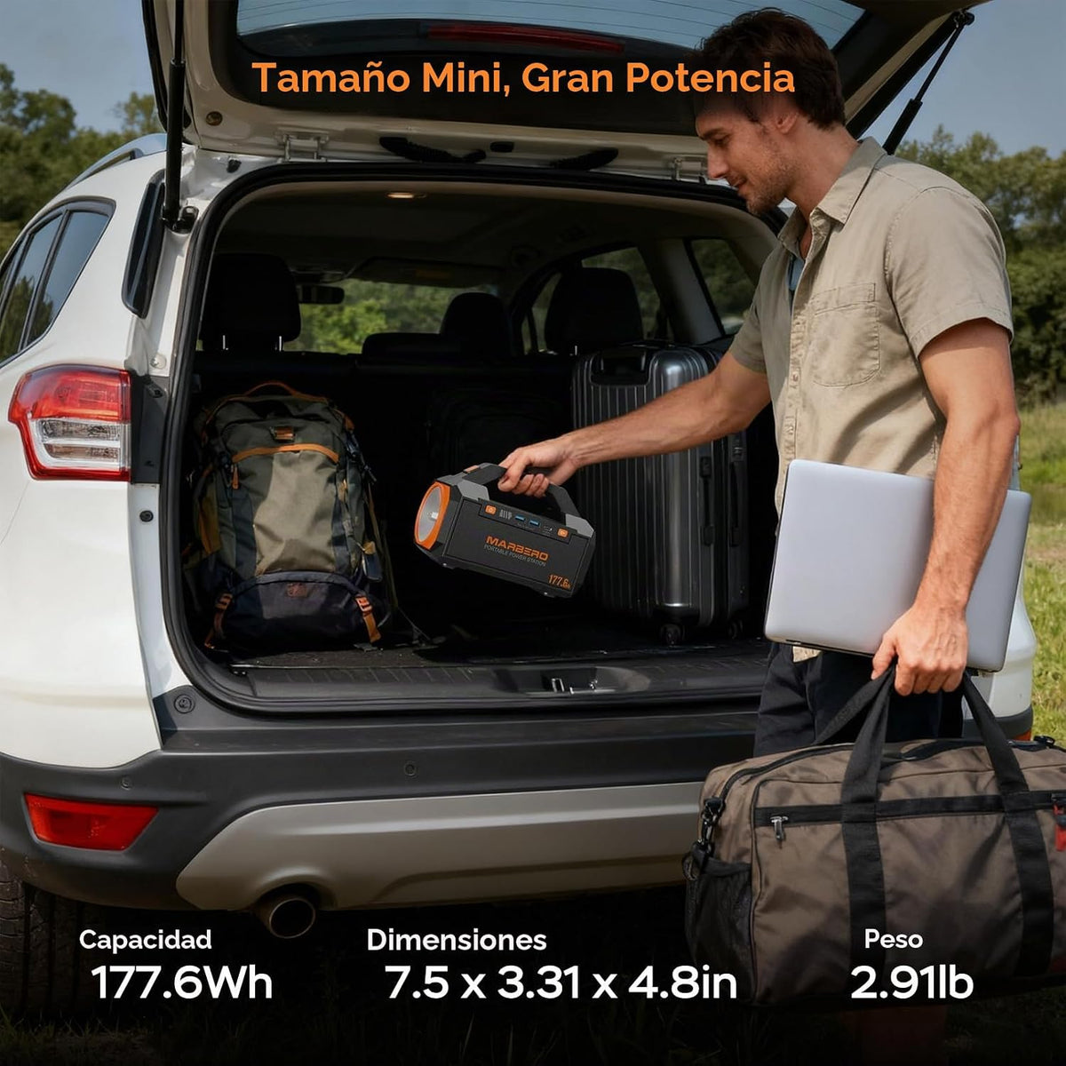 MARBERO Estación de energía portátil de 150 W, 177.6 Wh, generador...