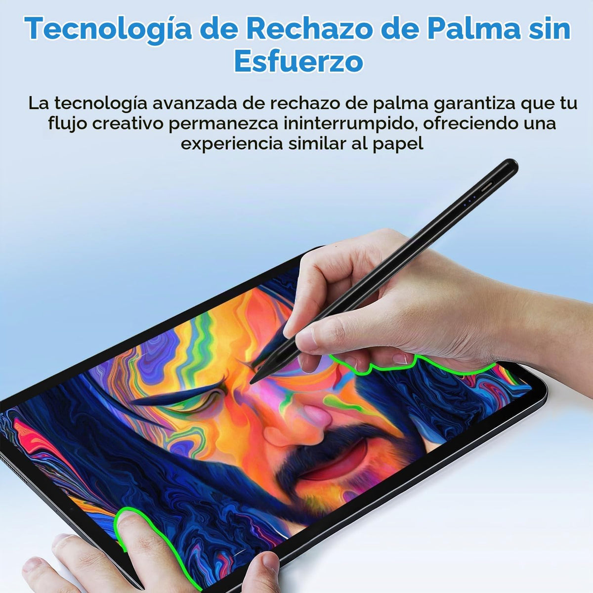 Lápiz óptico para iPad (2025-2018), sensibilidad de inclinación, re...