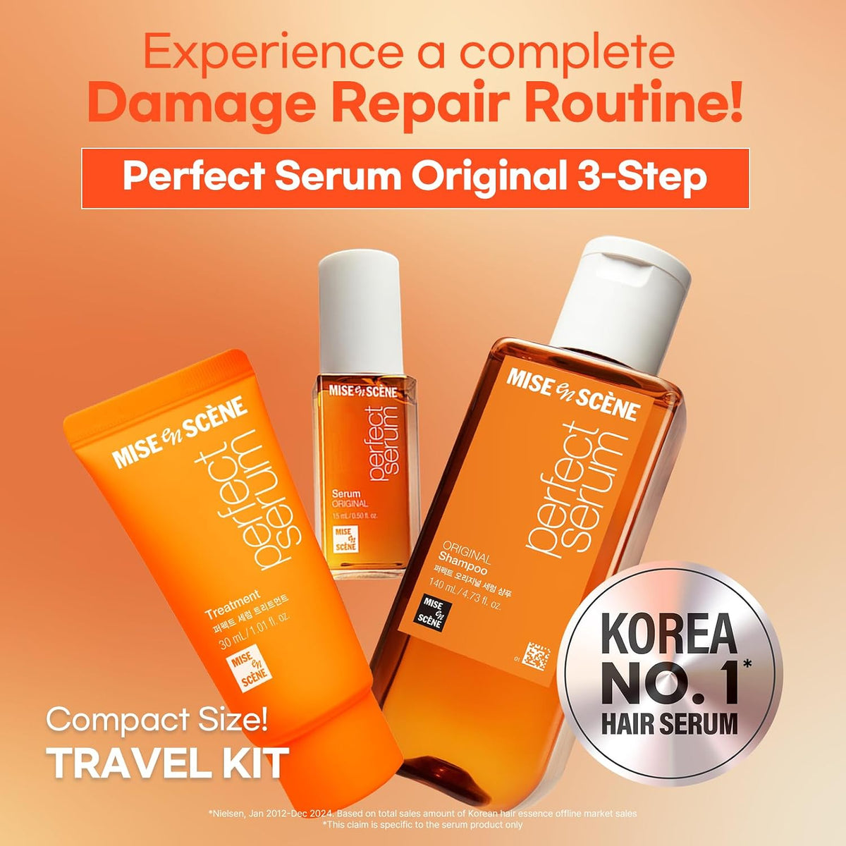 Mise En Scene Perfect Serum Kit de viaje original para el cuidado d...
