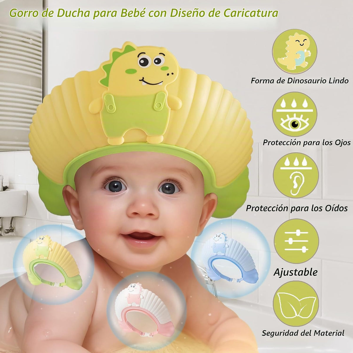 De 0 a 9 años, sombrero de visera para niños, diversión para el bañ...
