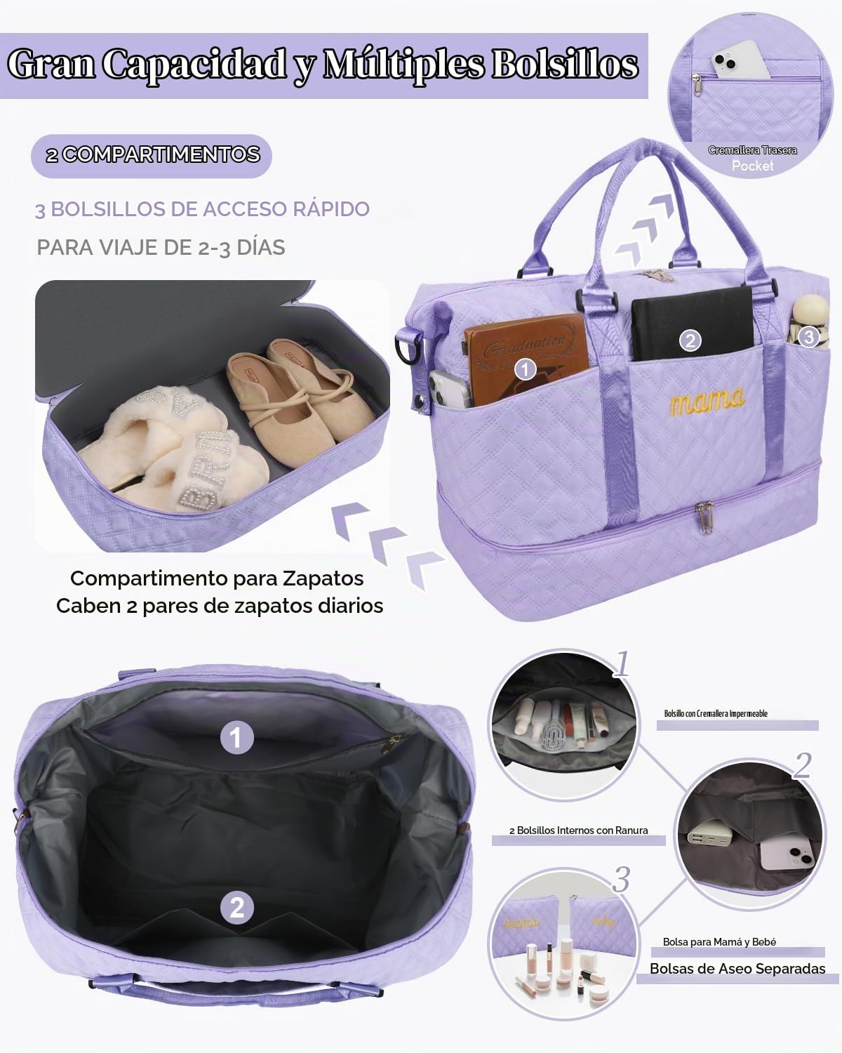 Mama Baby - Bolsa de hospital para embarazo, esencial para mujeres,...