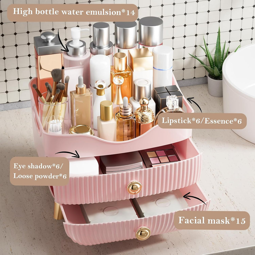 Organizador de maquillaje para encimera, organizador de cuidado de...