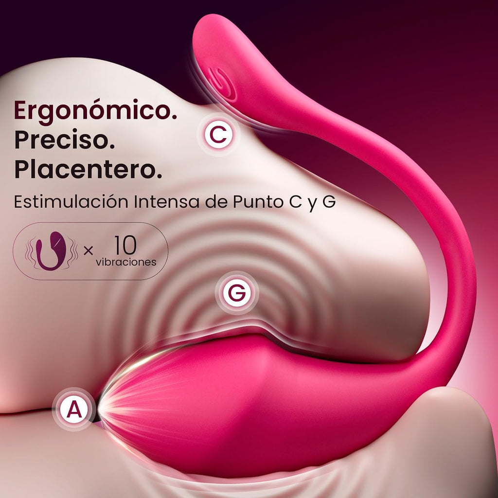 ECRVOM Consolador vibrador portátil, juguetes sexuales con control...