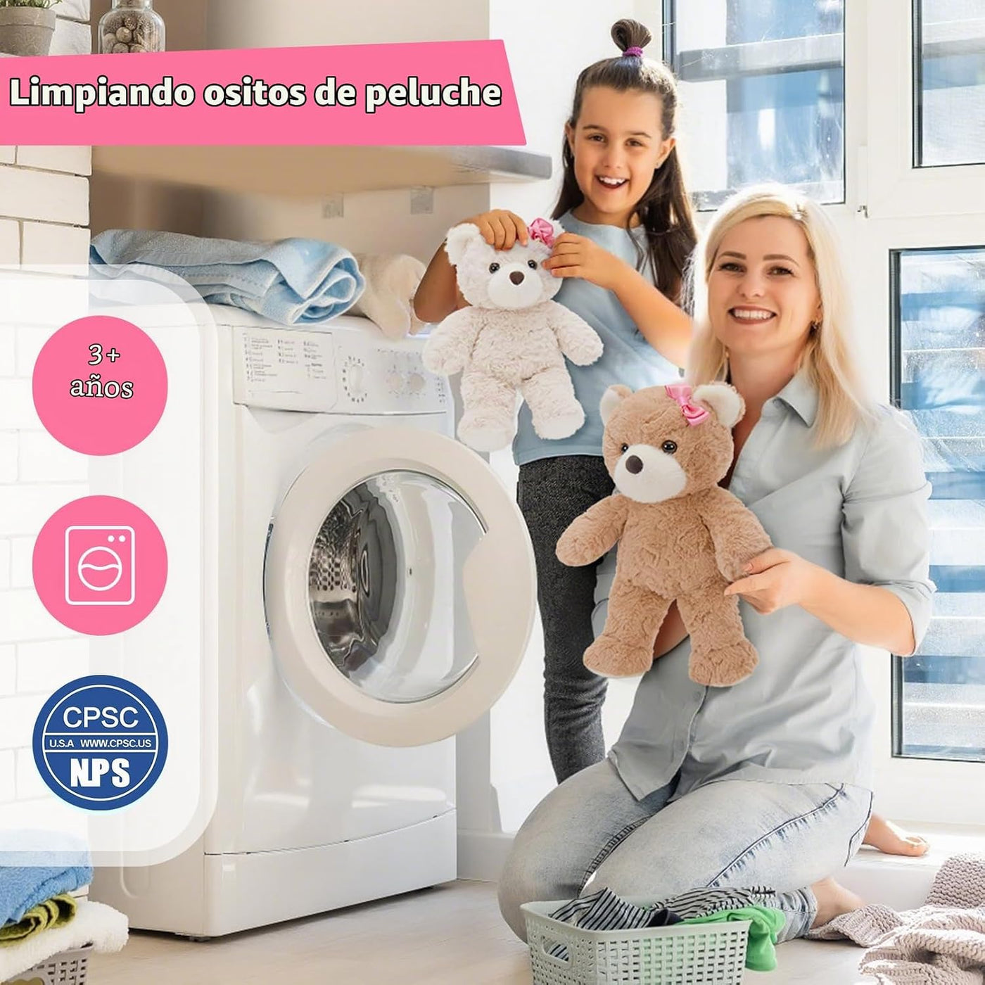Muiteiur Paquete de 2 osos de peluche a granel, juego de oso de pel...