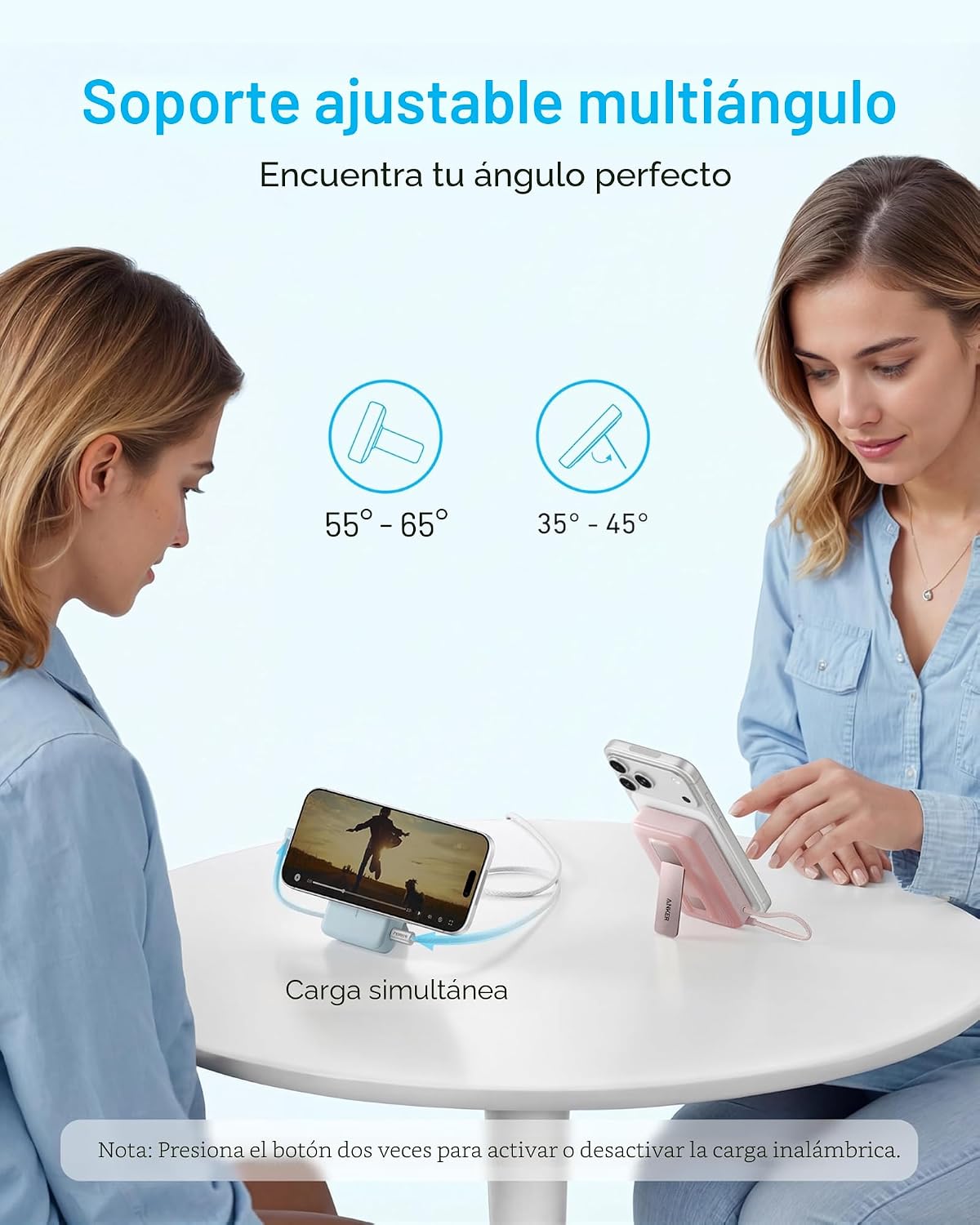 Anker Zolo - Banco de energía magnético, cargador portátil Magsafe...