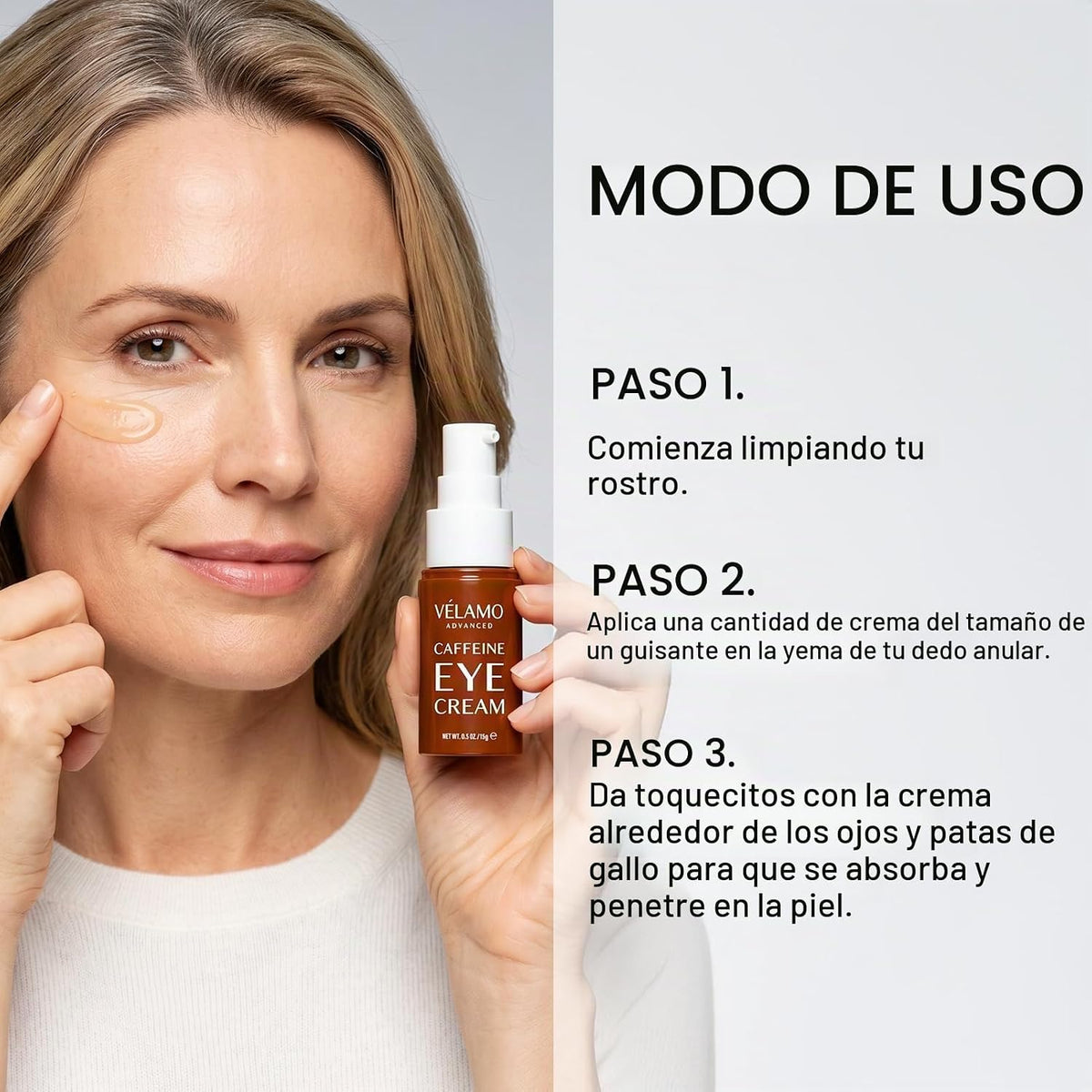 VELAMO ADVANCED Crema de ojos con cafeína y retinol Eye Stick Duo:...