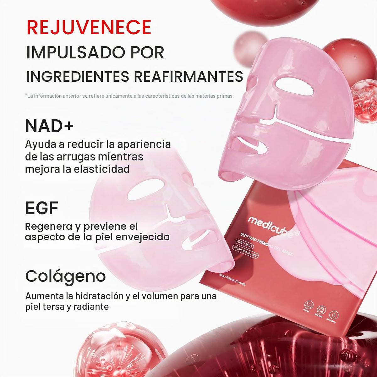 medicube Mascarilla de gel de gelatina con NAD EGF reafirmante | Ma...