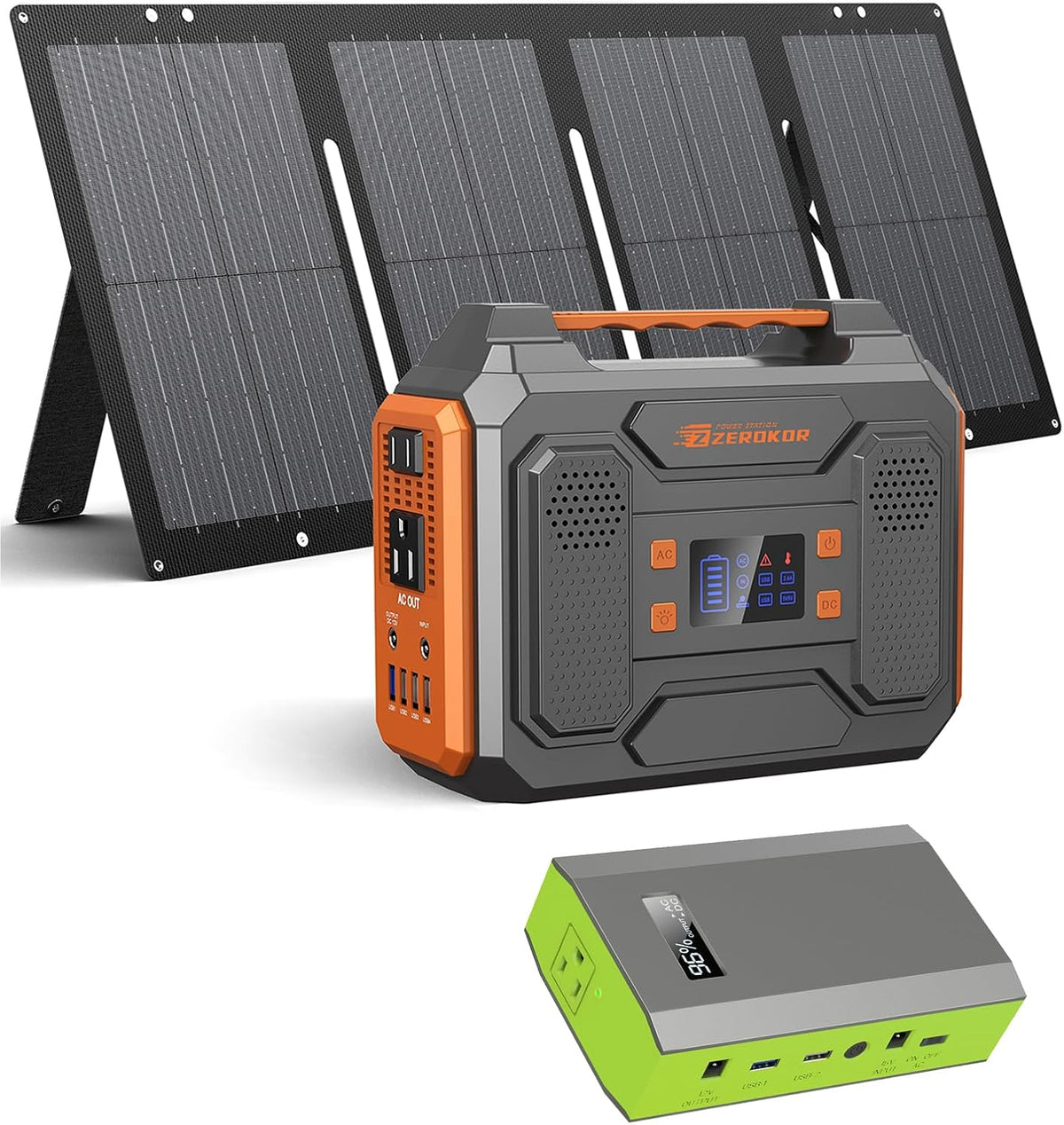 Generador de banco de energía solar de 300 W con panel de 60 W, est...