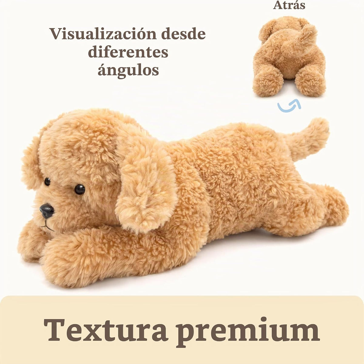 IKASA Juguete de peluche grande de Labrador para perro, cachorro gr...