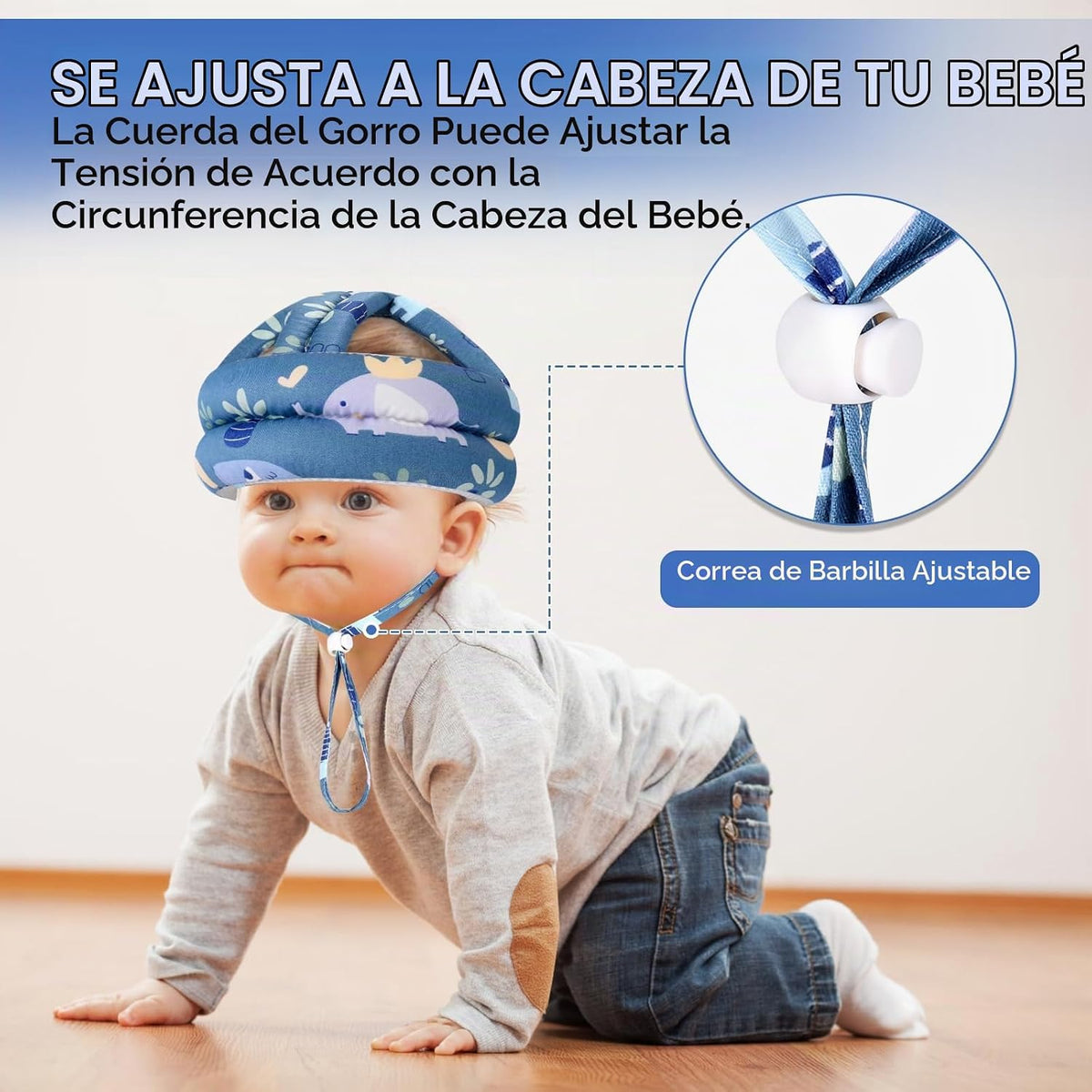 Accmor Casco de bebé para gatear caminando, protector de cabeza par...