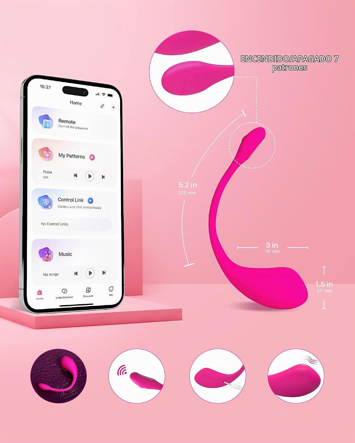 LOVENSE Lush 2 G-spot - Vibrador de huevos para mujer + LOVENSE Fer...