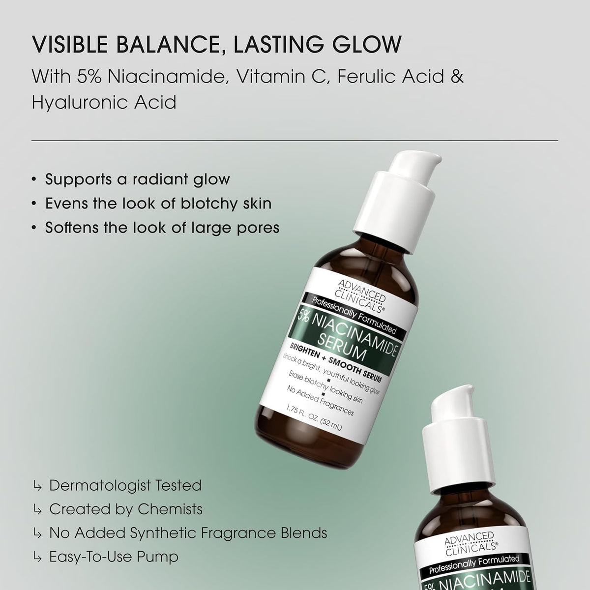Advanced Clinicals - Suero de Niacinamida | Suero facial de niacina...