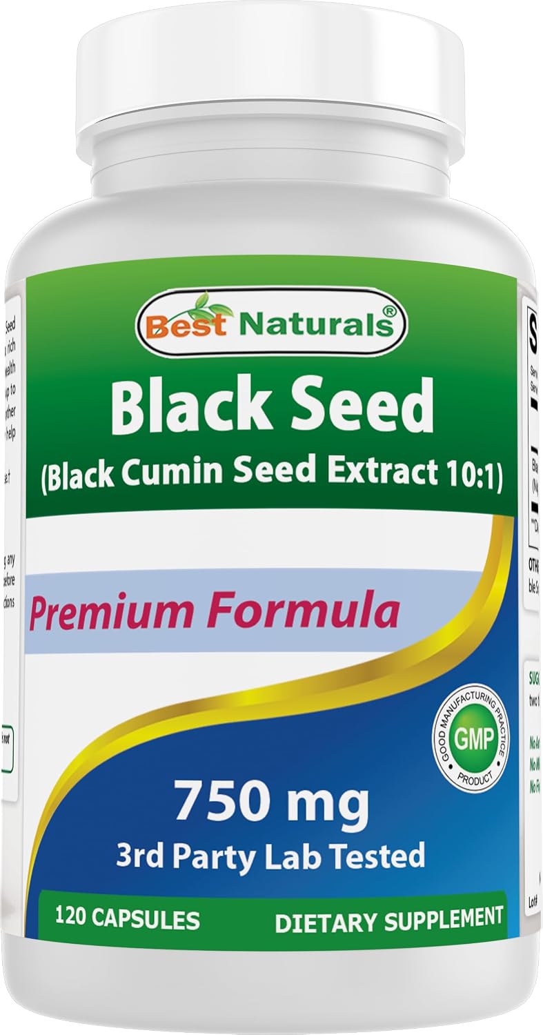 Best Naturals Semilla negra (extracto de semilla de comino negro 10...