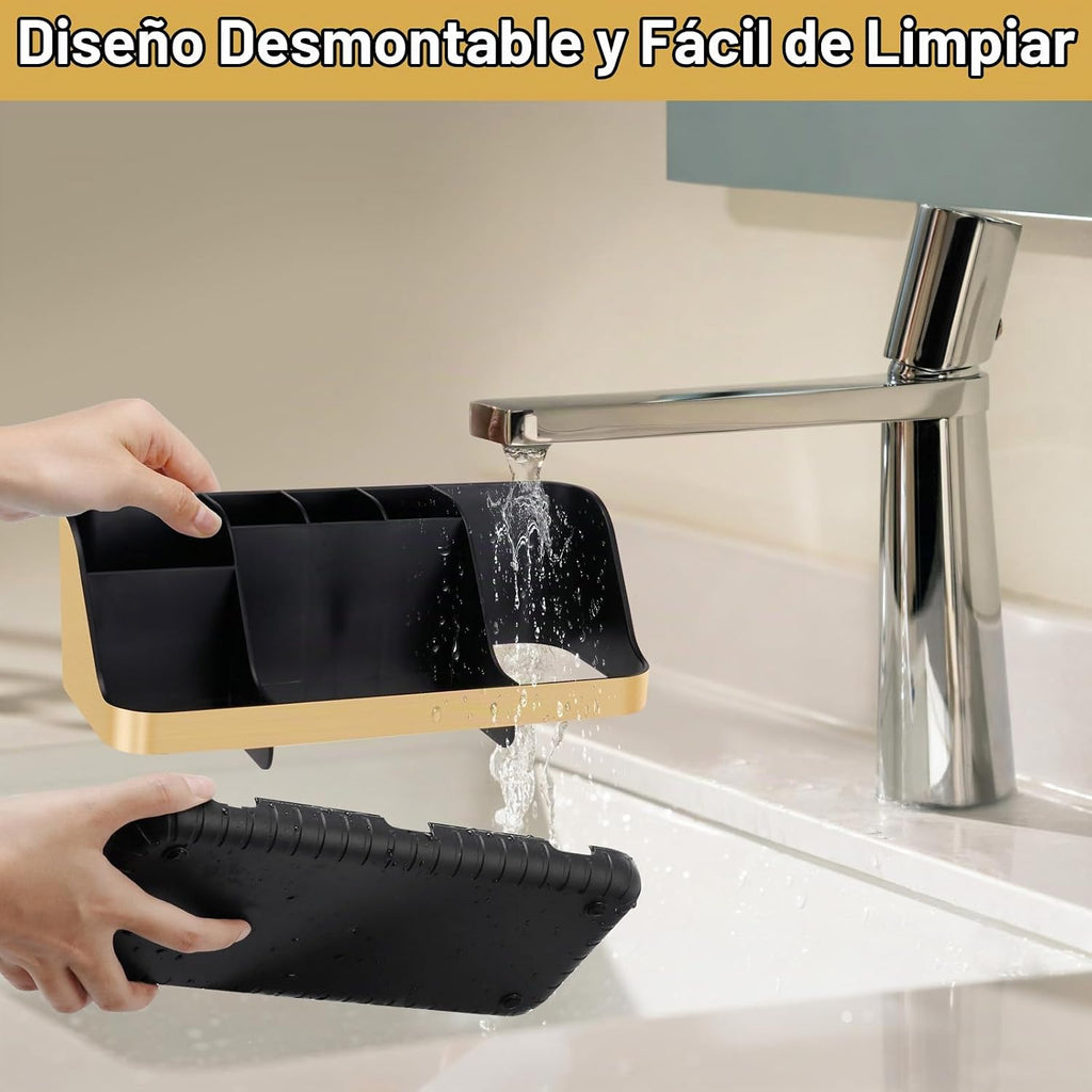 GFWARE Soportes para cepillo de dientes dorados para baños Organiza...