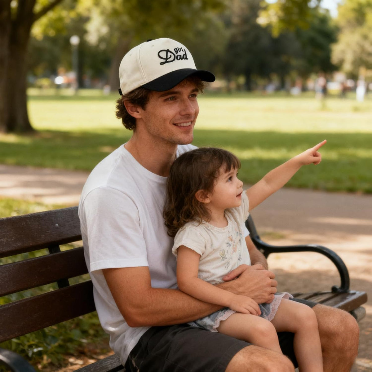 DYBICKT Gorra de béisbol bordada de dos tonos para niño, niña, papá...