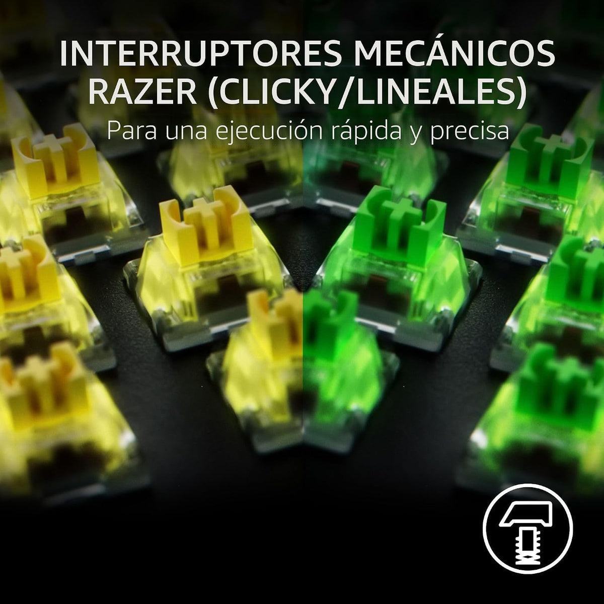 Razer BlackWidow V4 X - Teclado mecánico para juegos: Teclas verdes...