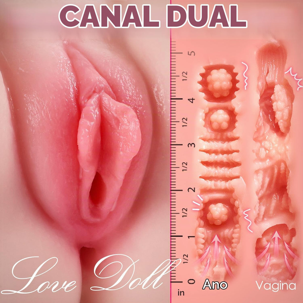 Muñeca sexual masturbador masculino con sutil curva de vientre, muñ...