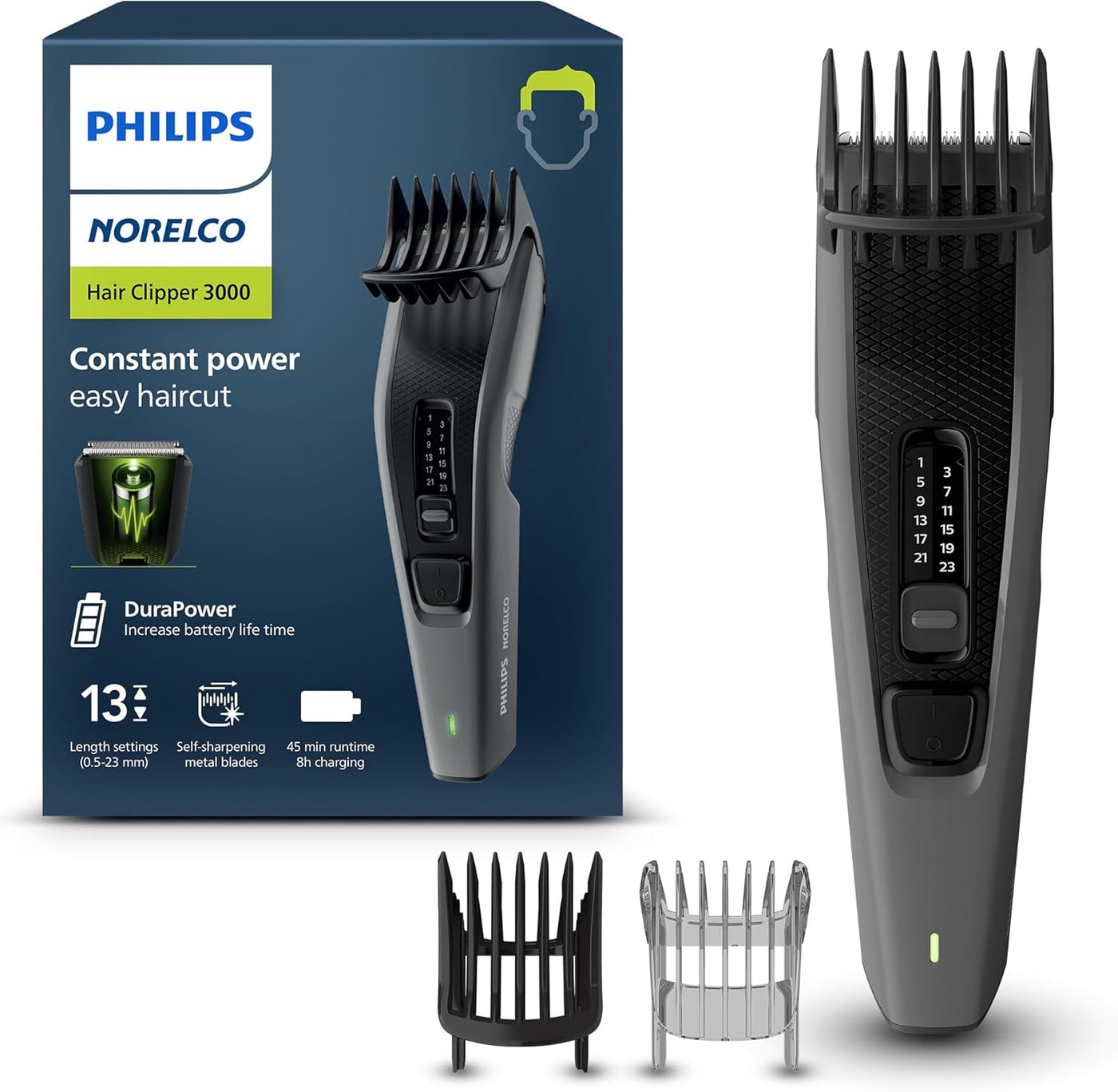 Norelco Philips Cortadora de pelo serie 3000, recortadora de cabell...