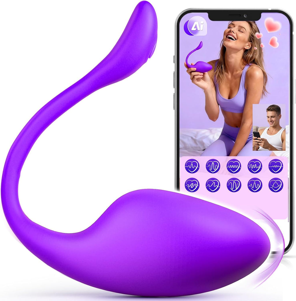 ECRVOM Vibrador AI Sync con dildo - Juguetes sexuales - Huevo vibra...