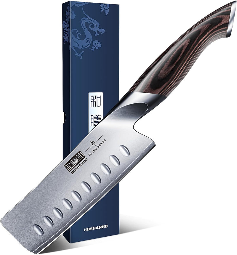 HOSHANHO Cuchillo Nakiri de 5.5 pulgadas, cuchillo de chef japonés...