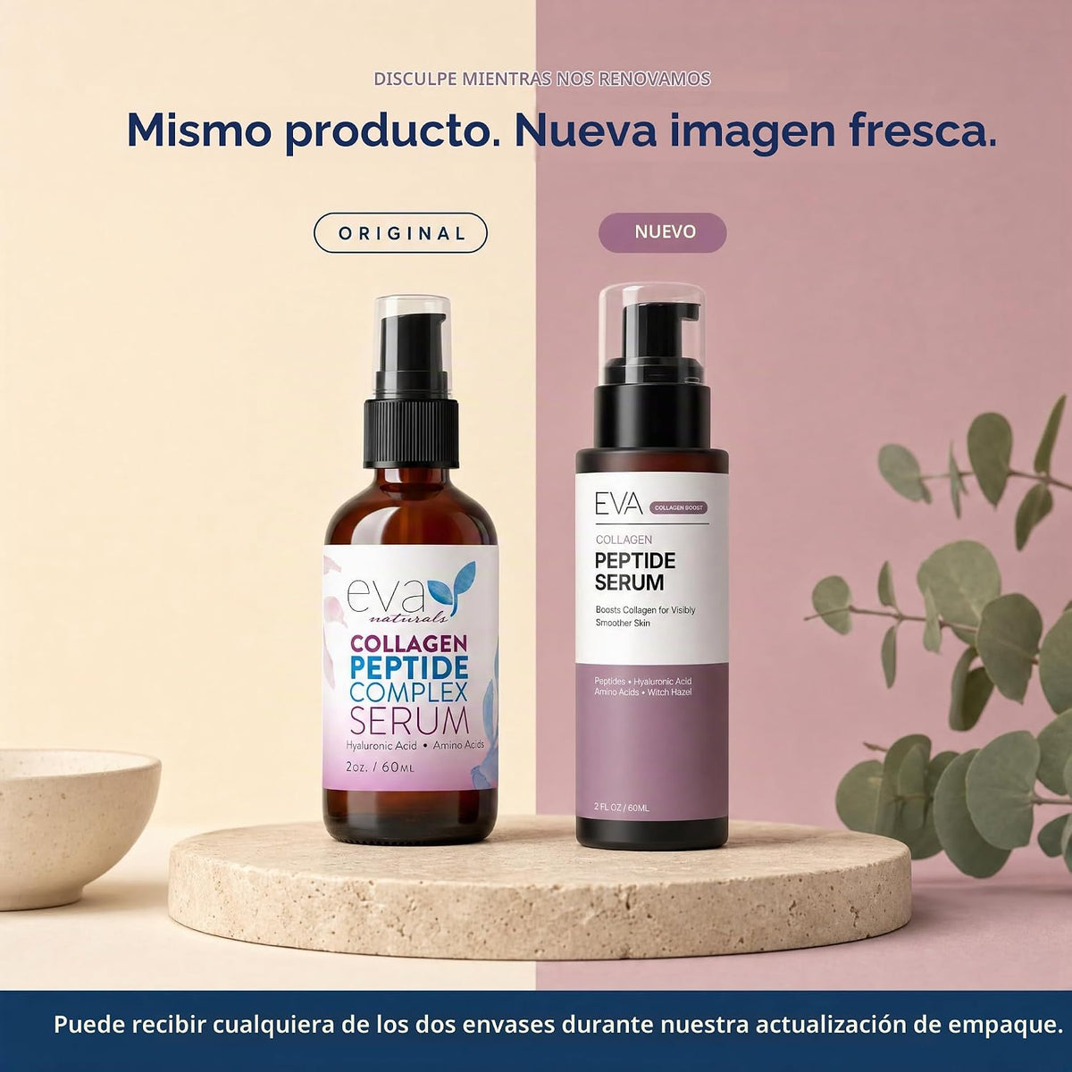 Peptide Complex Serum por Eva Naturals (2 onzas) El mejor serum fac...