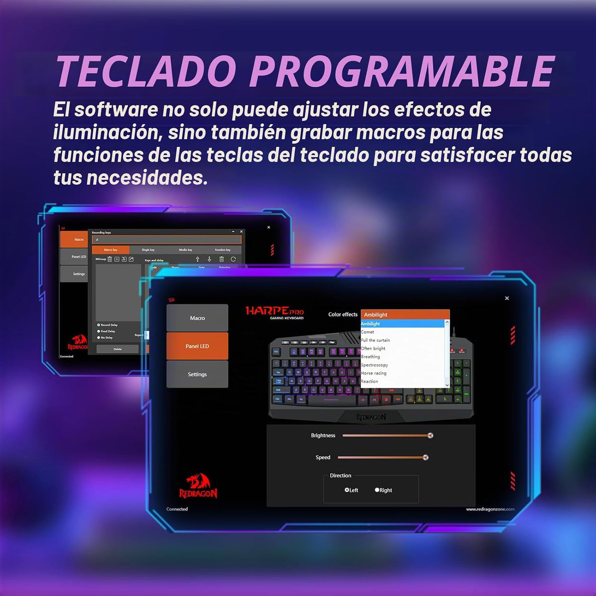 Redragon Teclado y Ratón Gaming Programables Actualizados, Teclado...