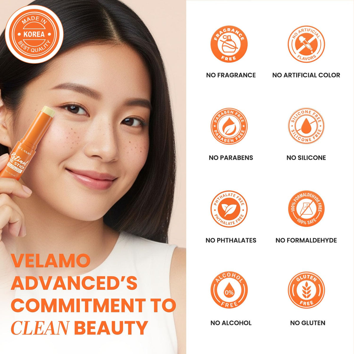 VELAMO ADVANCED Retinol Eye Stick: bálsamo para ojeras para ojeras,...